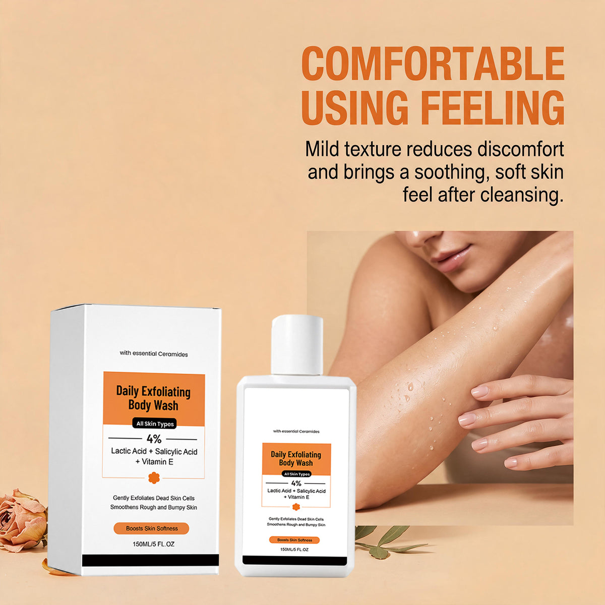 Exfoliating Body Wash with Lactic Acid – 5.07  fl oz