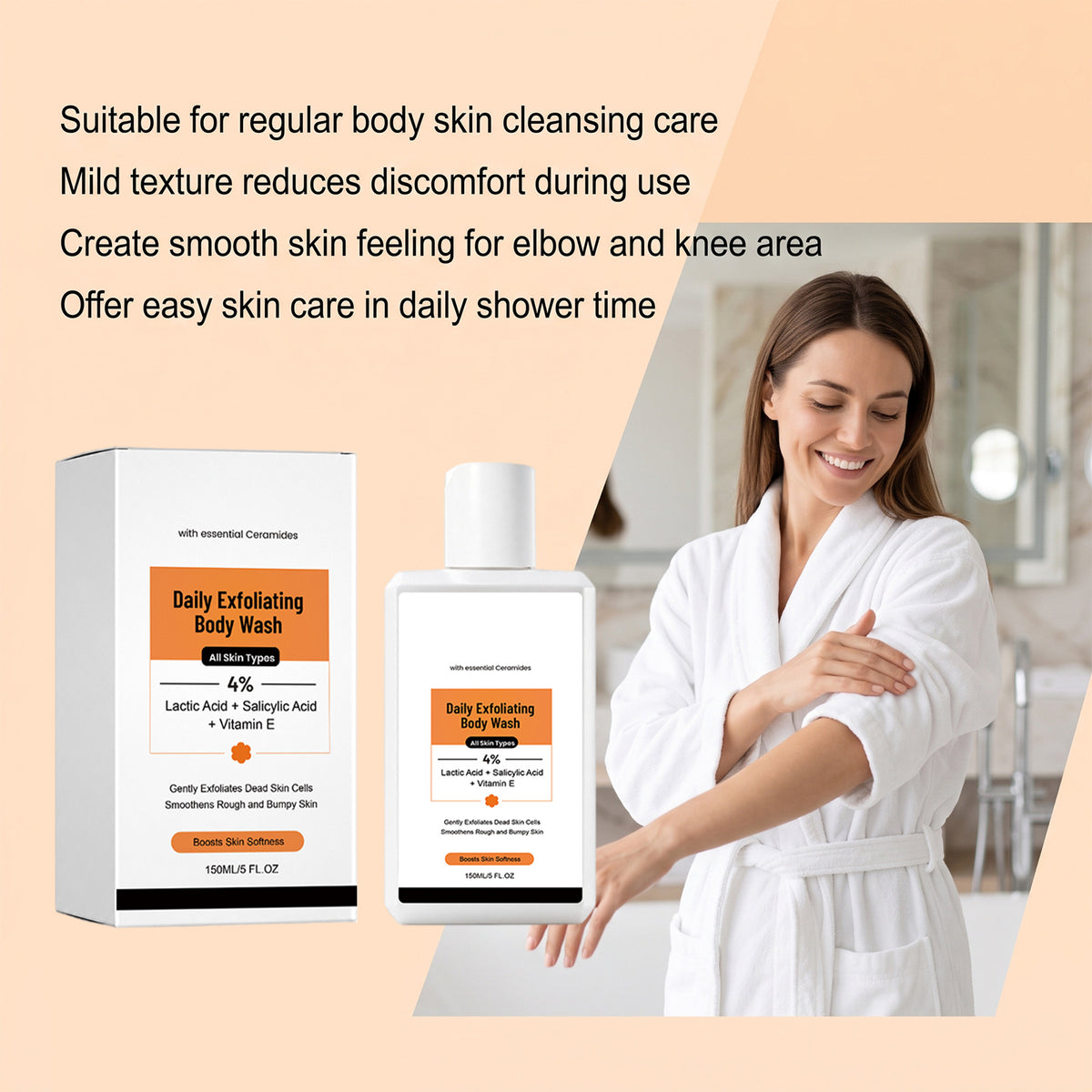 Exfoliating Body Wash with Lactic Acid – 5.07  fl oz