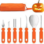 Halloween Pumpkin Carving Kit – 7-Piece Stainless Steel Tool Set