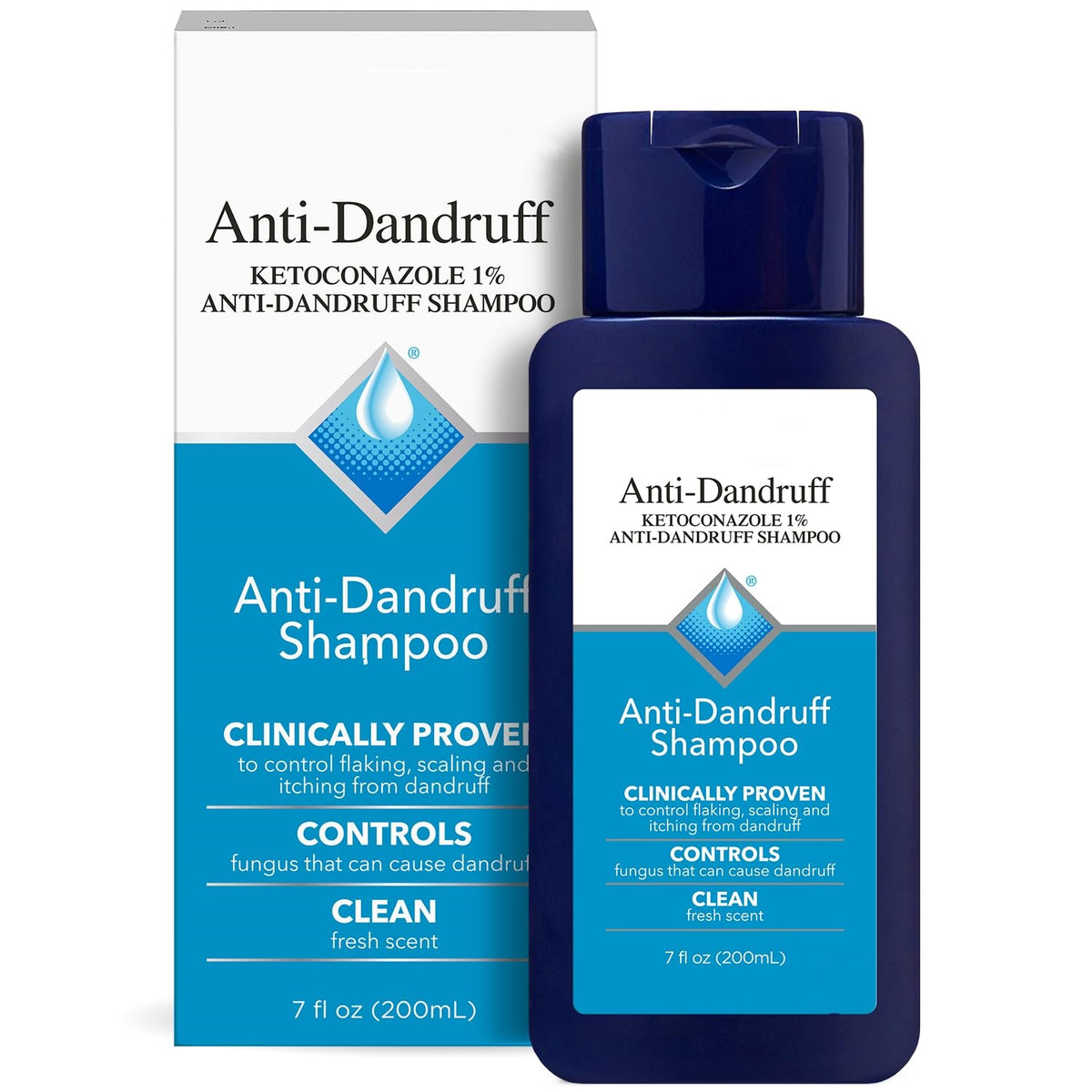 Anti-Dandruff Shampoo with 1% Ketoconazole – Fresh Scent, 7 fl oz