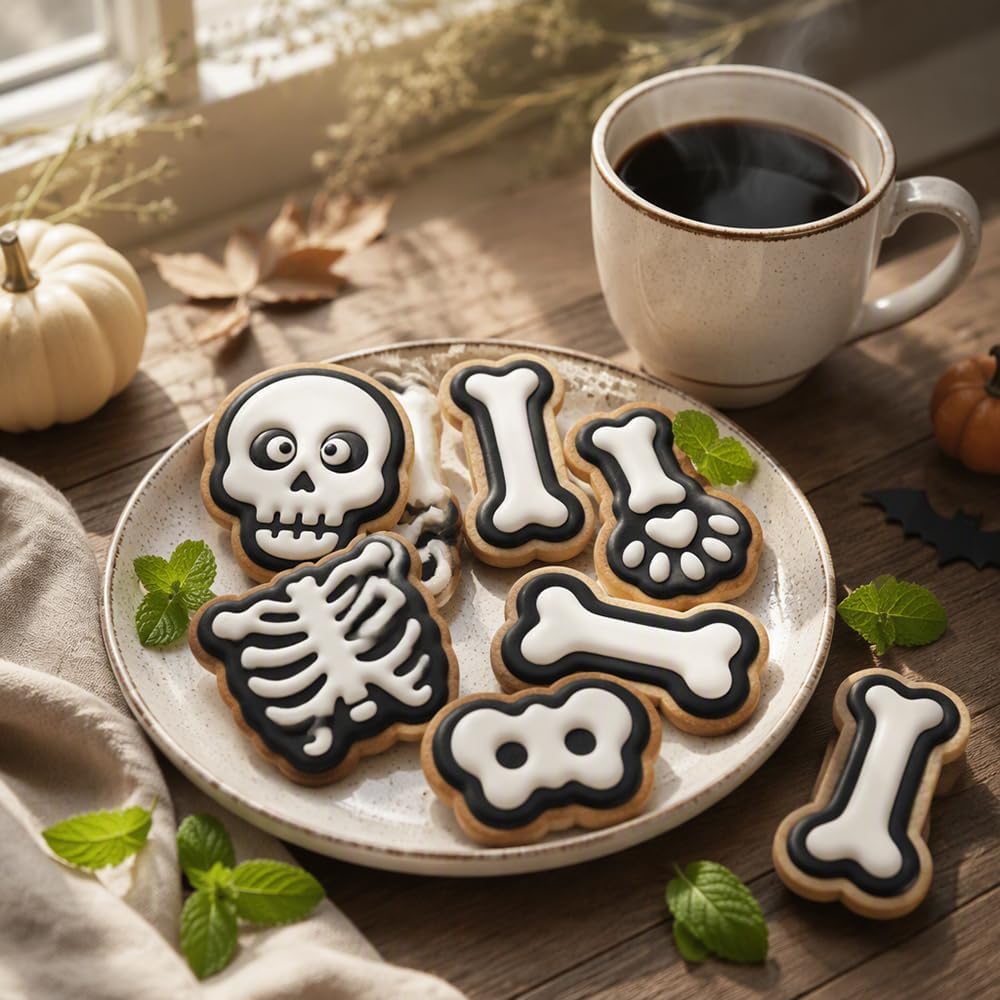 Skeleton Halloween Cookie Cutter Set – 7-Piece Spooky Baking Collection