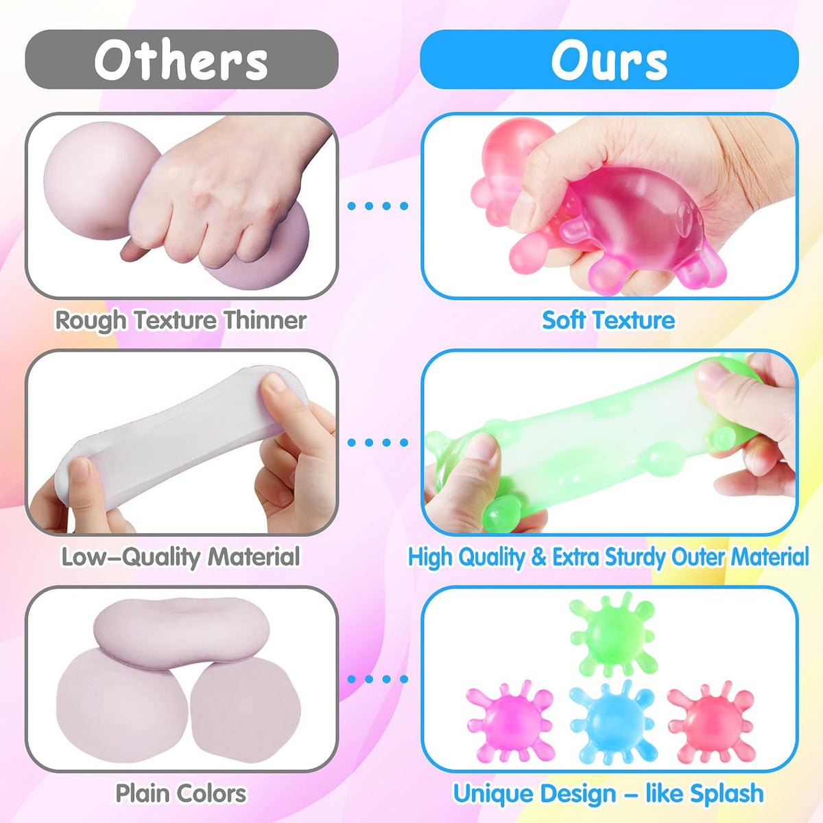 Squishy Fidget Toys – Soft Sensory Stress Cubes & Squeeze Balls