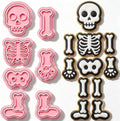 7-piece skeleton Halloween cookie cutter set