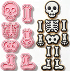 7-piece skeleton Halloween cookie cutter set