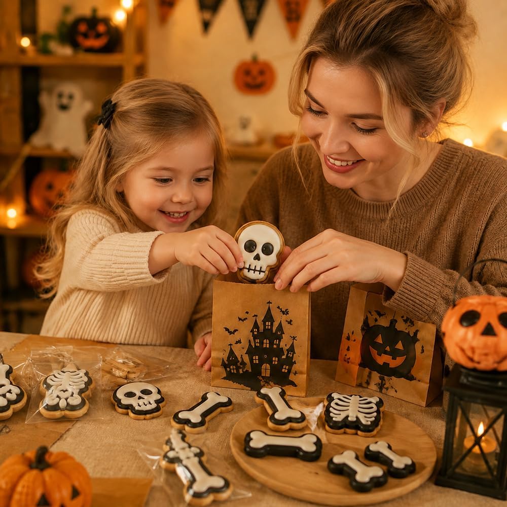 Skeleton Halloween Cookie Cutter Set – 7-Piece Spooky Baking Collection