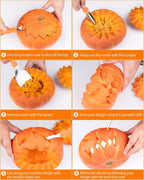 Halloween Pumpkin Carving Kit – 7-Piece Stainless Steel Tool Set