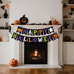 Happy Halloween Banner – Pre-Strung Halloween Party Decorations