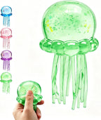 Jellyfish Squishy Toy | Slow Rising Stress Relief Ball | Sensory Fidget Toy for Anxiety Relief | Summer Party & Birthday Gift (Blue)