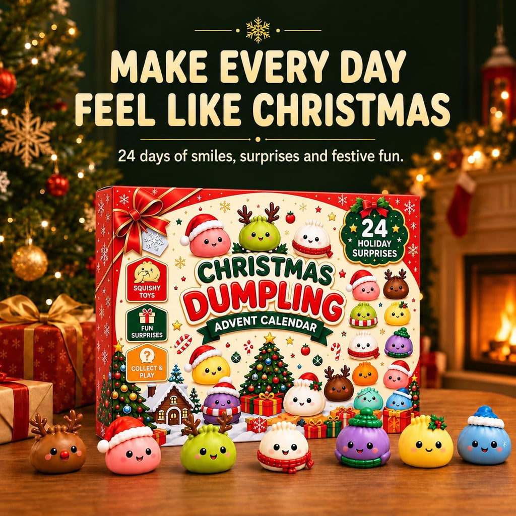 2026 Christmas Dumpling Squishies Advent Calendar | 24-Day Countdown Gifts for Adults | Festive Table Decorations