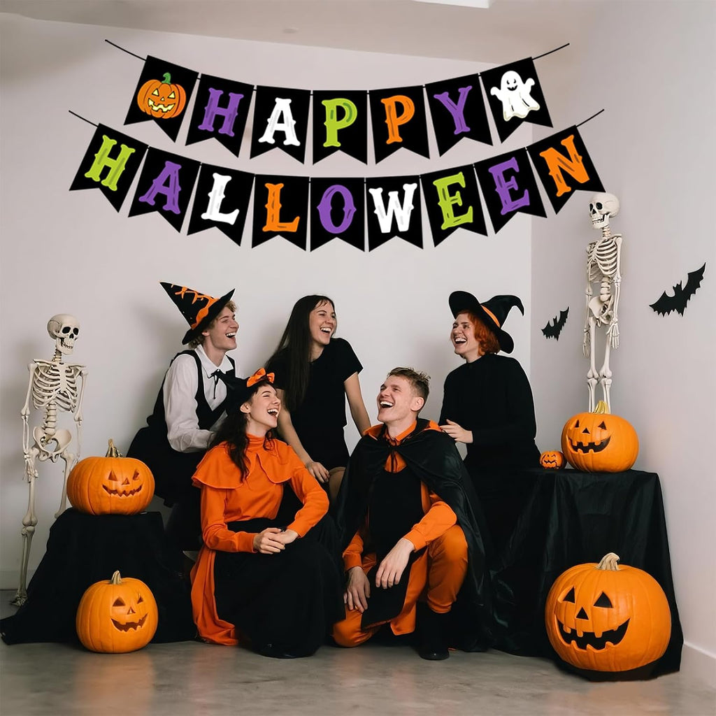 Happy Halloween Banner – Pre-Strung Halloween Party Decorations