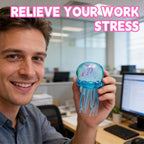 Jellyfish Squishy Toy | Slow Rising Stress Relief Ball | Sensory Fidget Toy for Anxiety Relief | Summer Party & Birthday Gift (Blue)
