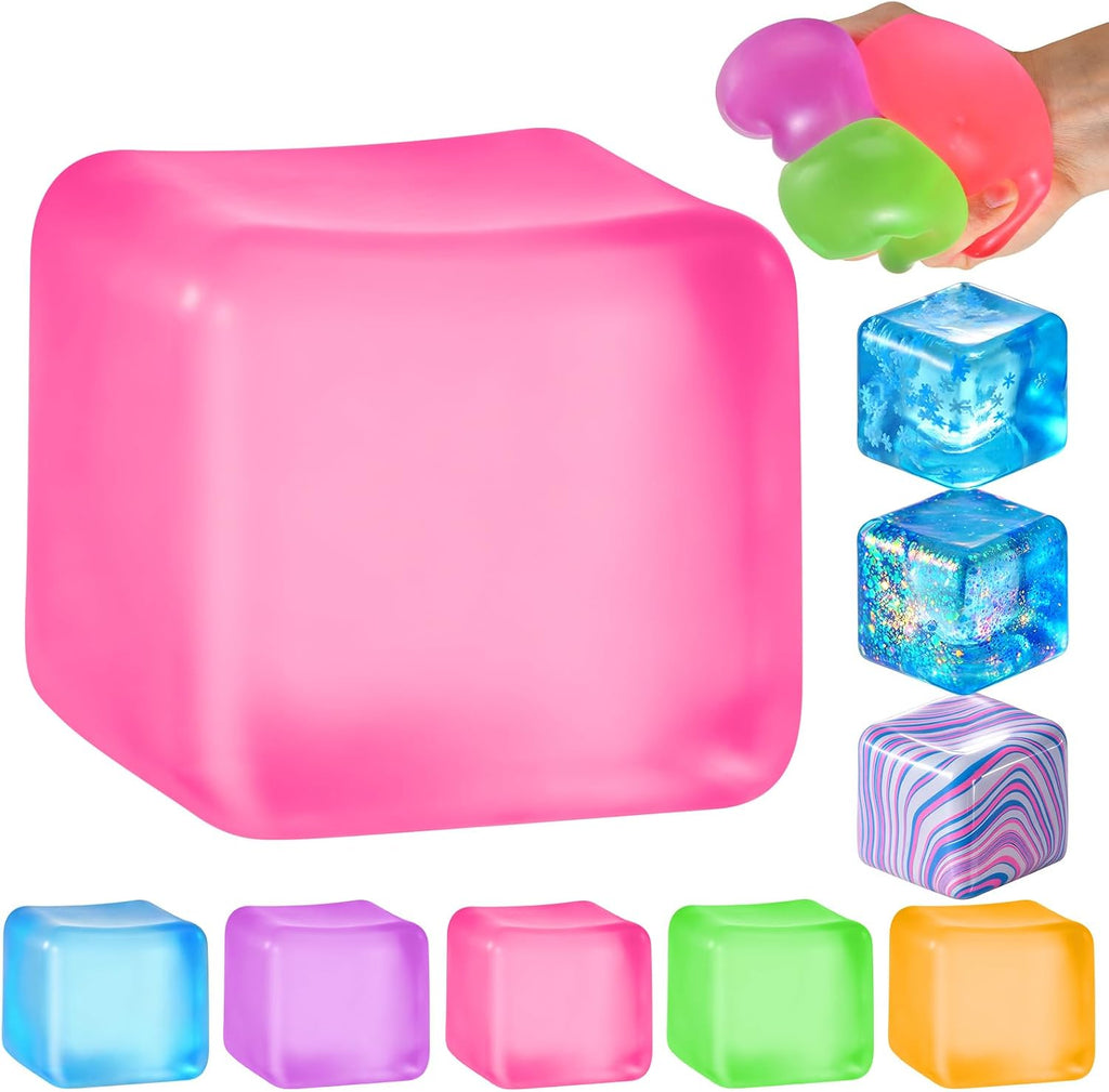 Squishy Stress Cube – Soft Sensory Squeeze Fidget Toy