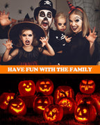 Handcrafted Halloween jack-o'-lantern displayed as an autumn decoration