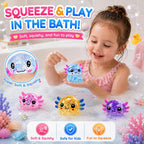 Glitter Axolotl Squishy Toy – Soft Sensory Squeeze Fidget