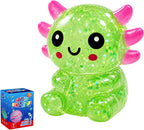 Glitter Axolotl Squishy Toy – Soft Sensory Squeeze Fidget