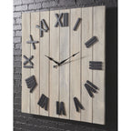 Bronson - Whitewash/black - Wall Clock