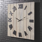 Bronson - Whitewash/black - Wall Clock