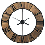 Byram - Natural/black - Wall Clock