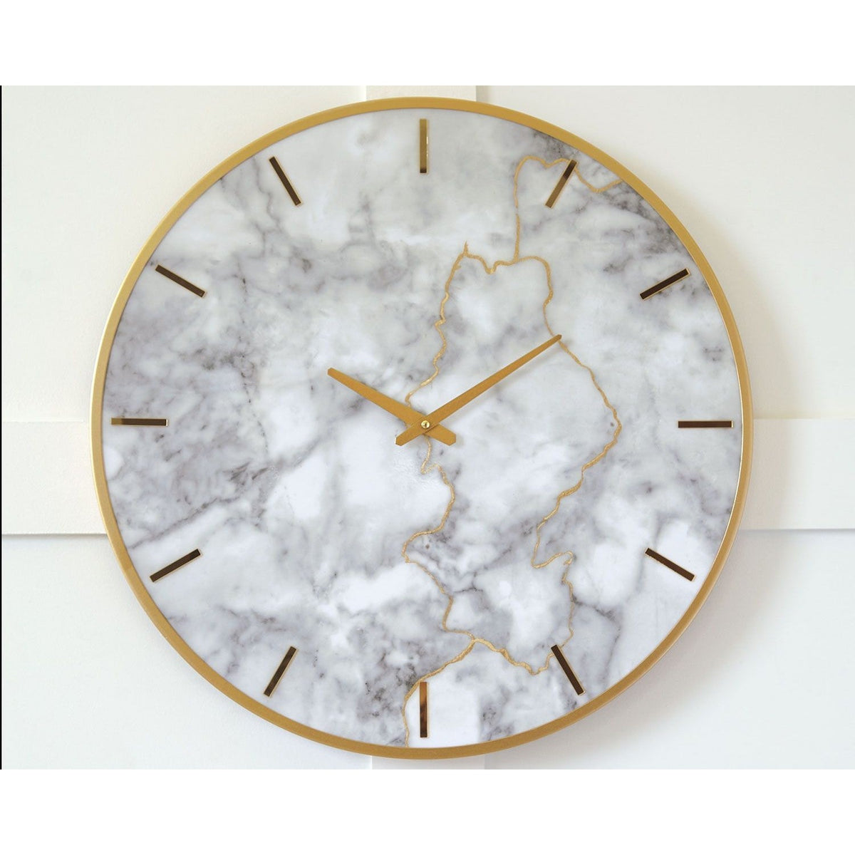 Jazmin - Gray/gold Finish - Wall Clock