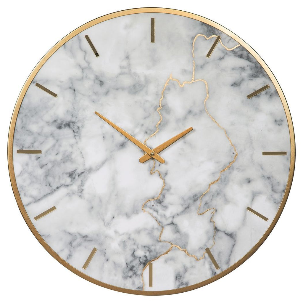Jazmin - Gray/gold Finish - Wall Clock