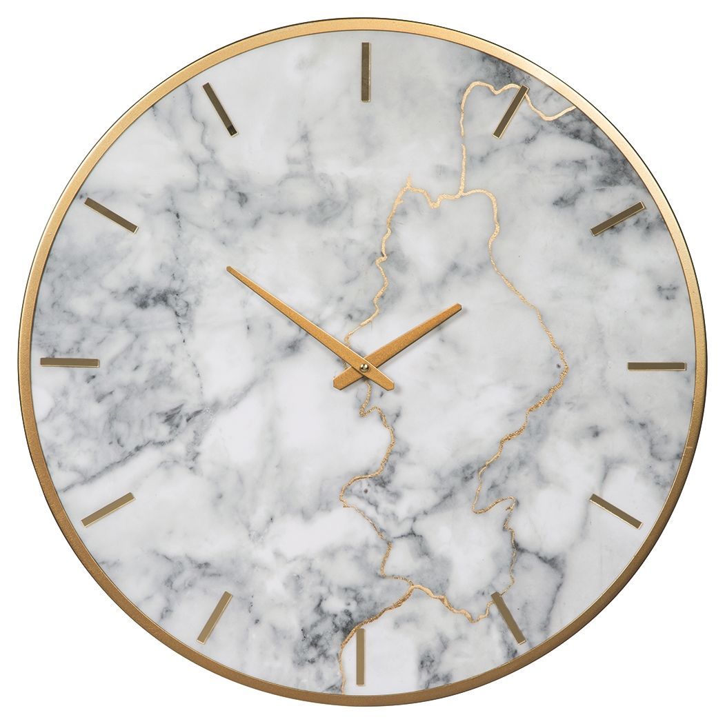 Jazmin - Gray/gold Finish - Wall Clock