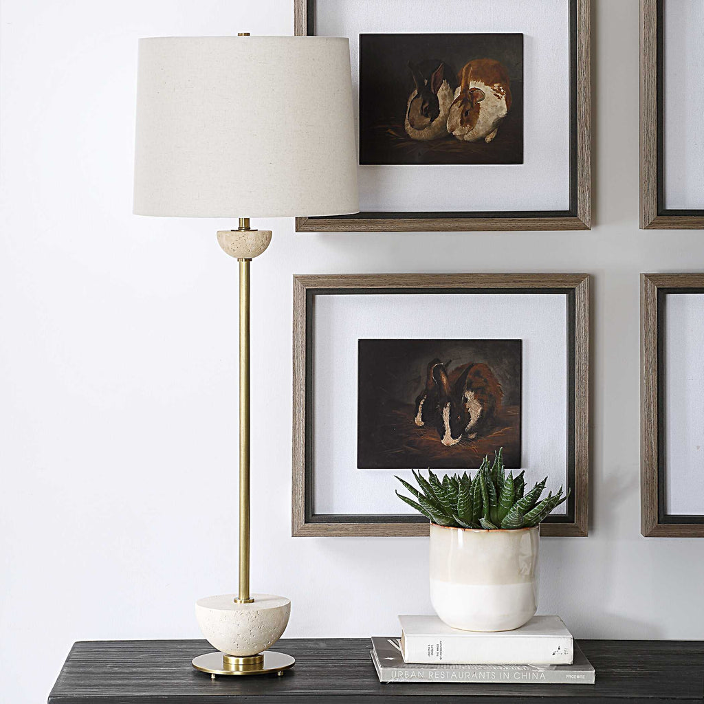 Hemisphere Brass Buffet Lamp