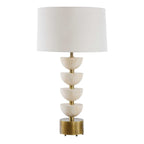 Hemisphere Travertine Table Lamp