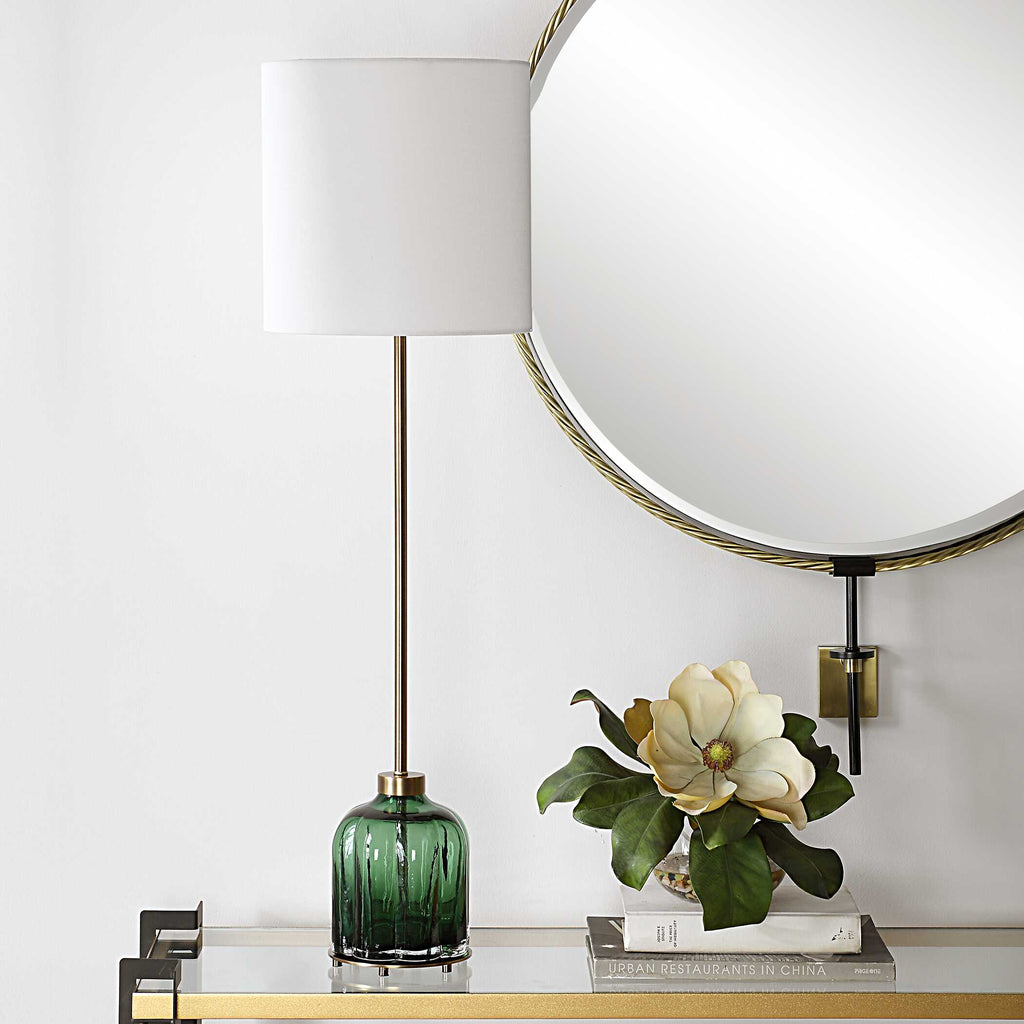 Lois Green Glass Buffet Lamp