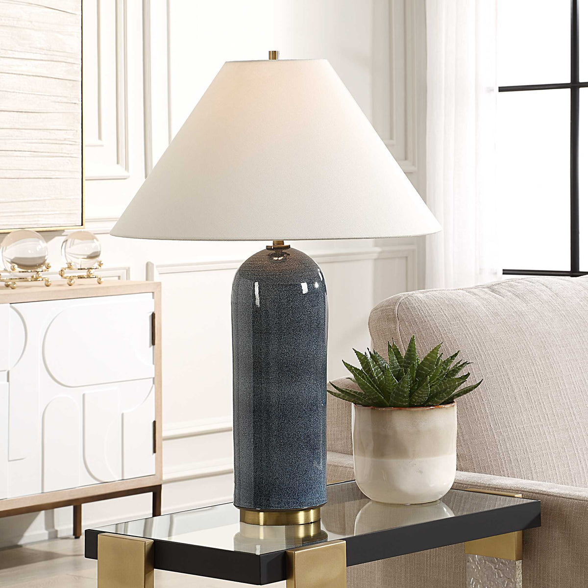 Mayetta Deep Blue Table Lamp