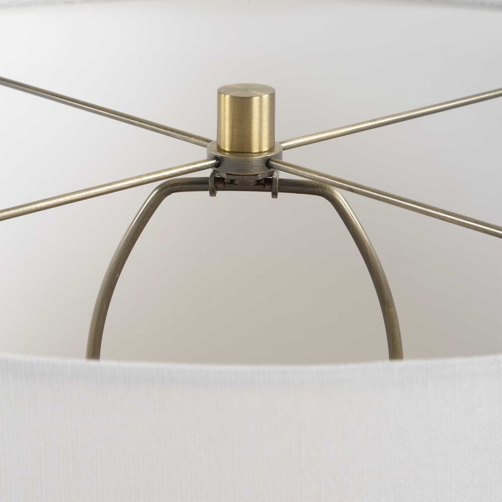 Mirah Olive Glass Table Lamp