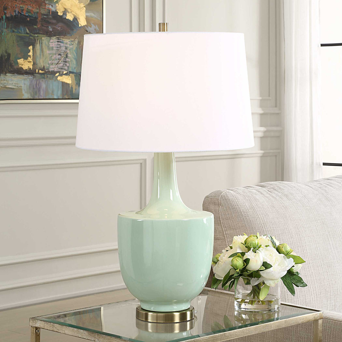 Kyla Mint Green Table Lamp