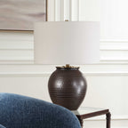 Hawkins Bronze Ribbed Table Lamp