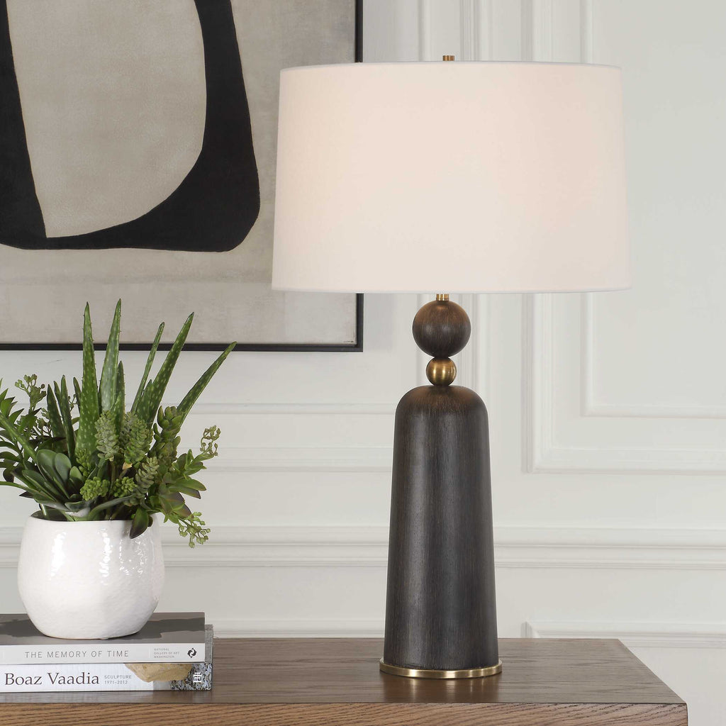 McQuinn Dark Walnut Table Lamp