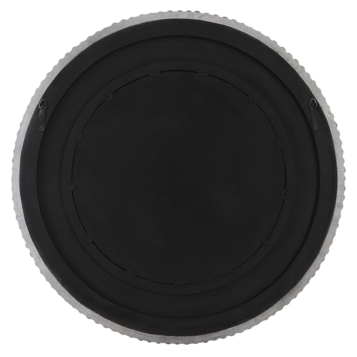 Portside Round Gray Mirror