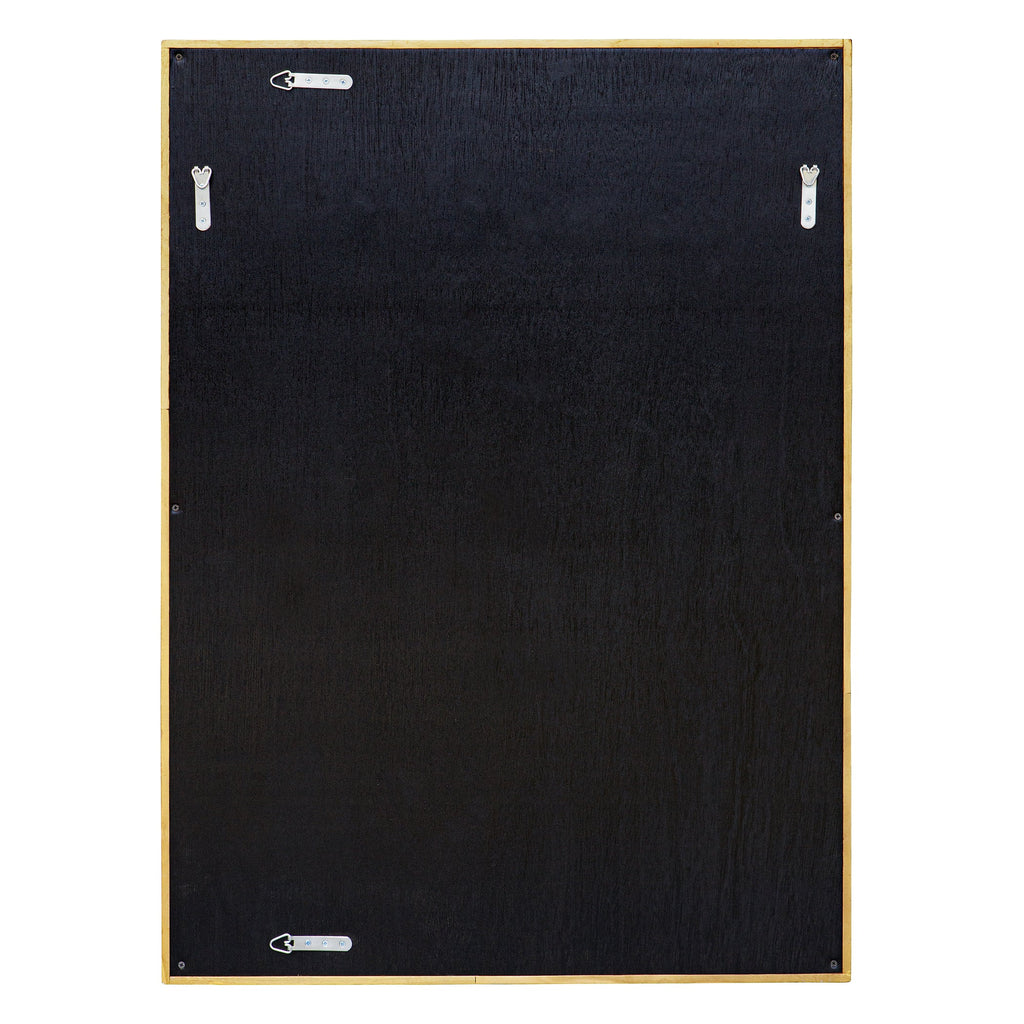 Overlap Teak Wood Mirror
