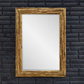 Overlap Teak Wood Mirror