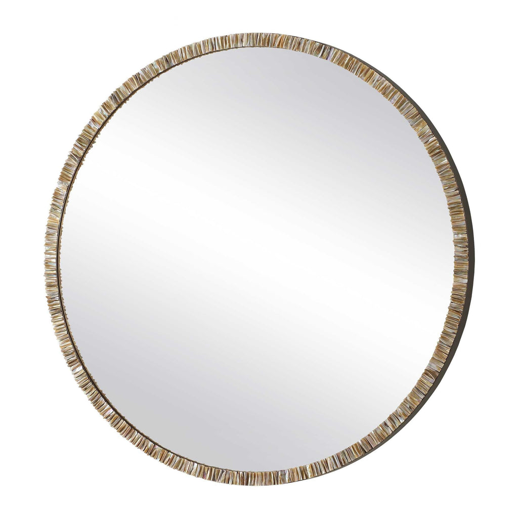 Odeon Shell Inlay Round Mirror