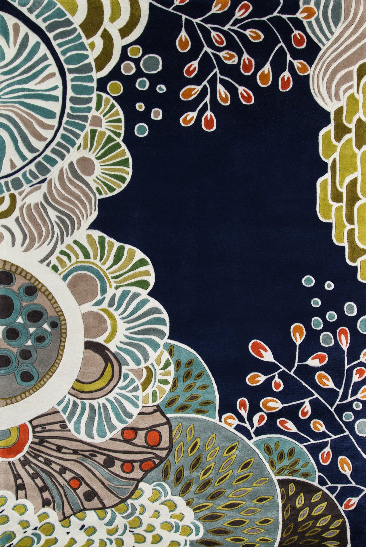 Momeni Rug New Wave Collection | Navy - NEWWANW146NVY