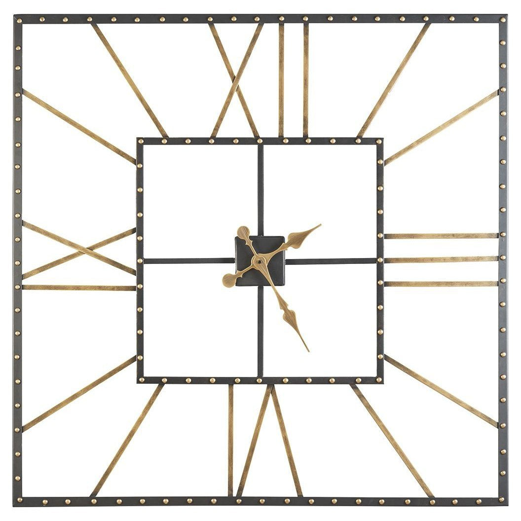 Thames - Black/gold Finish - Wall Clock