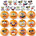 36-Piece Halloween Pumpkin Stickers – Waterproof Self-Adhesive Party Decorations