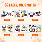 36-Piece Halloween Pumpkin Stickers – Waterproof Self-Adhesive Party Decorations