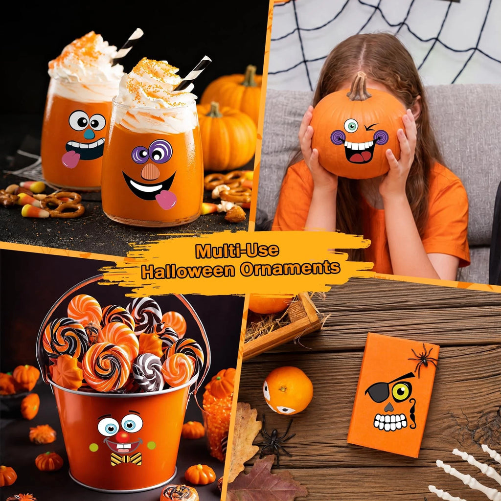 36-Piece Halloween Pumpkin Stickers – Waterproof Self-Adhesive Party Decorations