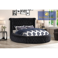 YY138 Round Velvet Platform Bed - 3 Colors